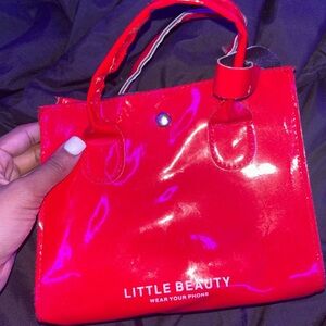 Red handbag